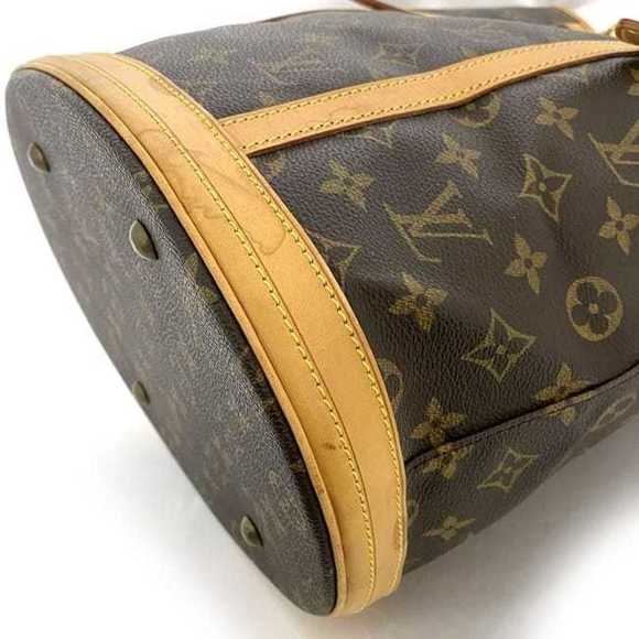 LOUIS VUITTON Tote Bag Bucket GM Monogram Canvas Tanned Leather FL0050  ⭐ - Picture 8 of 11